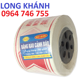 Cty Long Khánh Cuộn rào công trình đỏ trắng lõi nhựa