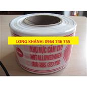 Cty Long Khánh Cuộn rào công trình đỏ trắng lõi giấy