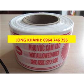 Cty Long Khánh Cuộn rào công trình đỏ trắng lõi giấy