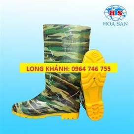 Hoa San Ủng cao su Hoa San màu rằn ri đế vàng