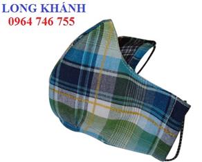 Cty Long Khánh Khẩu Trang Vải Kẻ 2 Mặt