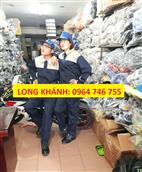 Cty Long Khánh Quần áo bảo hộ kaki dày màu ghi pha tím than